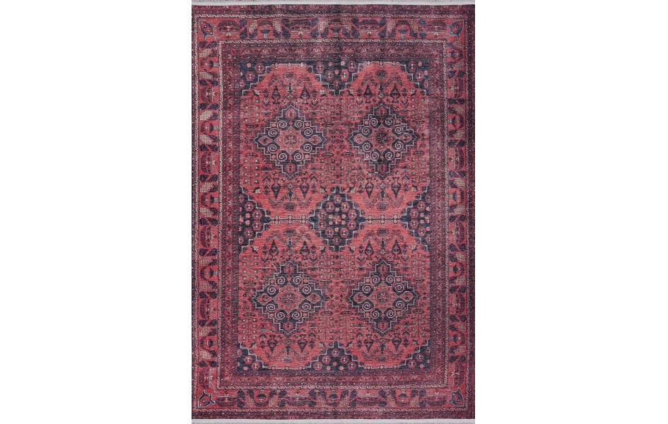 Ковер AB031A - RED / BLUE - Прямоугольник - коллекция LOTUS